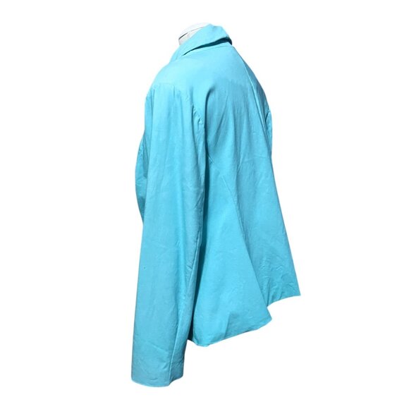 Torrid Blue Open Front Blazer Jacket Size 1 (1XL) Womens Lightweight Stretch Nyl - Picture 9 of 13